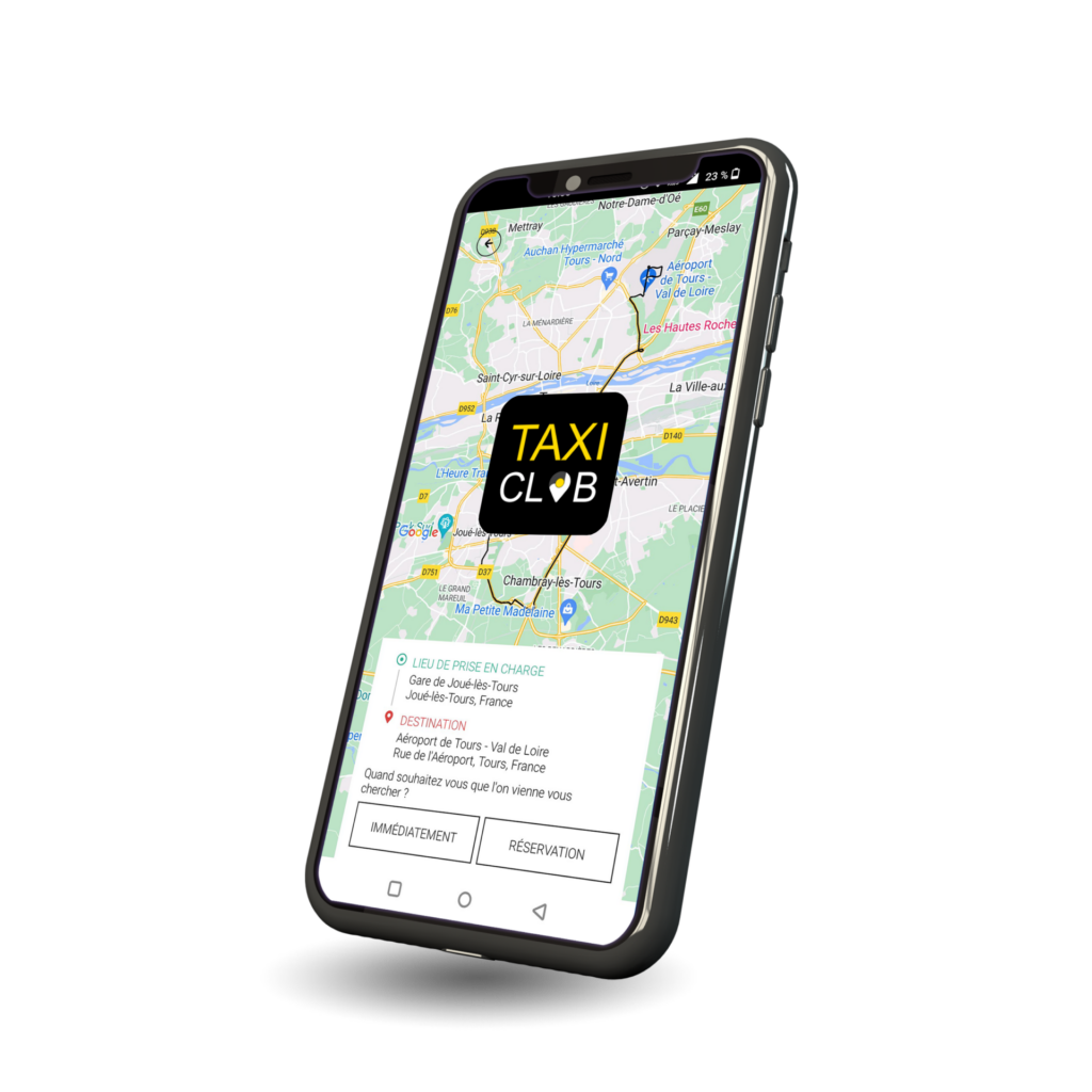 Application réservation taxis à Tours